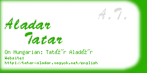 aladar tatar business card